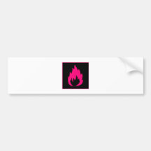 Danger Highly Flammable Warning Sign Chemical Burn Bumper Sticker