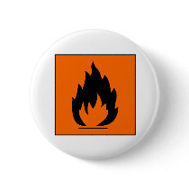 Danger Highly Flammable Warning Sign Chemical Burn Pins