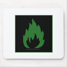Danger Highly Flammable Warning Sign Chemical Burn Mousepad