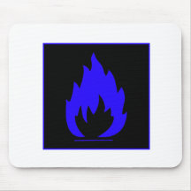 Danger Highly Flammable Warning Sign Chemical Burn Mousepad