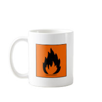 Danger Highly Flammable Warning Sign Chemical Burn Mug