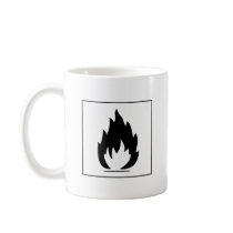 Danger Highly Flammable Warning Sign Chemical Burn Coffee Mug