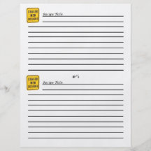 Danger: Men Cooking Recipe Card Personalized Flyer