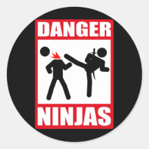 Danger Ninjas Autocollant Rond