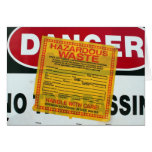 Danger No Tresspassing Hazardous Waste cards