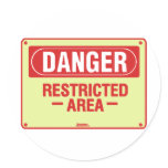 Danger Sign Design! Unique cool design! Round Stickers