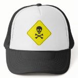 DANGER - SKULL AND BONES SYMBOL HATS
