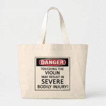 Danger Violin Canvas Bag