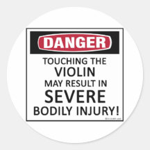 Danger Violin Sticker