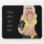 Dangerous Blonde - Femme Fatale Maousepad Mouse Pads