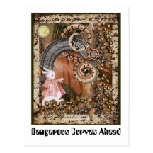 Dangerous Curves Ahead Post Cards