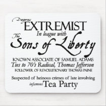 Dangerous Extremist: 18 th Century Style Poster Mouse Pads