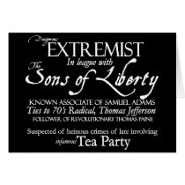Dangerous Extremist: 18th Century Style Poster Cards