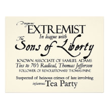 Dangerous Extremist: 18th Century Style Poster Letterhead Design