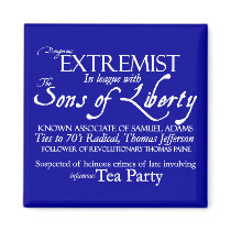 Dangerous Extremist: 18th Century Style Poster Fridge Magnets