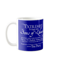 Dangerous Extremist: 18th Century Style Poster Mugs
