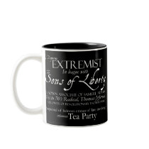 Dangerous Extremist: 18th Century Style Poster Coffee Mugs