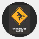 Dangerous Gases Round Stickers