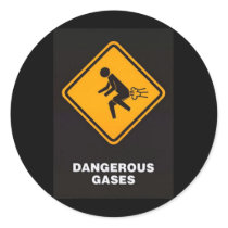 Dangerous Gases Round Stickers
