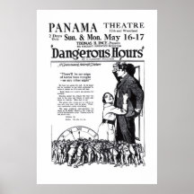'Dangerous Hours' 1920 vintage movie ad poster