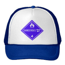dangerous when wet trucker hat