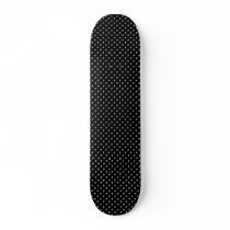 Dangerous white skull on retro black surface skate board deck