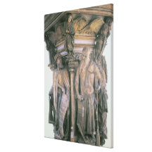 Daniel and Isaiah in Dispute, hexagonal pedestal Stretched Canvas Prints