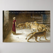 Daniel dans la copie d'art de bible du repaire du  posters