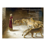 Daniel in the Lion's Den w/Bible Verse Art Print posters