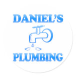 Daniel's Plumbing Round Sticker