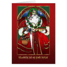 Danish Christmas Card - Santa Claus - Glædelig jul