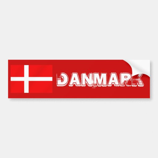 Danish flag of Denmark for Danes Bumper Sticker