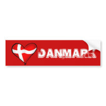 Danish love for Denmark fans worldwide Bumper Stickers