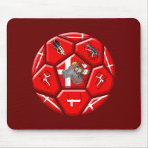 Danish Scandanavian viking soccer ball gifts Mouse Pads