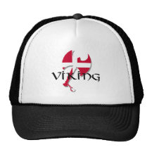 Danish Viking Denmark flag Axe Mesh Hats