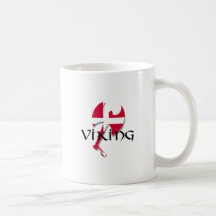 Danish Viking Denmark flag Axe Mug