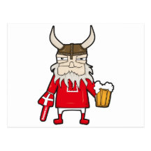 Danish Viking Fan Postcard