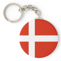 Dannebrog; The Official Flag of Denmark Keychains