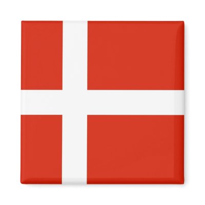 Dannebrog; The Official Flag of Denmark Refrigerator Magnets by Danoise