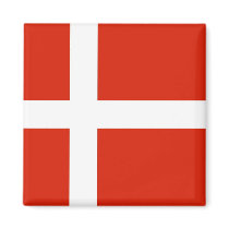 Dannebrog; The Official Flag of Denmark Refrigerator Magnets