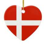 Dannebrog; The Official Flag of Denmark Christmas Ornaments