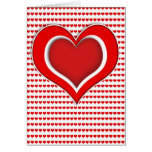 Dans l'amour - carte rouge de coeurs