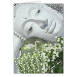 Dans le jardin - Quan Yin et fleurs Cartes De Vœux