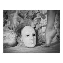 Danse aurour d'un masque. cartes postales