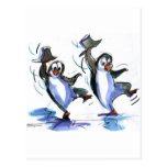 Danse de pingouins carte postale