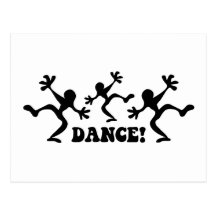 Danse folle de danseurs carte postale