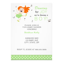 Danse principale rouge de maman pour la douche de  faire-parts