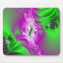 Danse verte pourpre de ressort de fractale tapis de souris