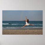 Danses avec l'affiche d'arc-en-ciel