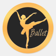Danseur classique autocollants ronds